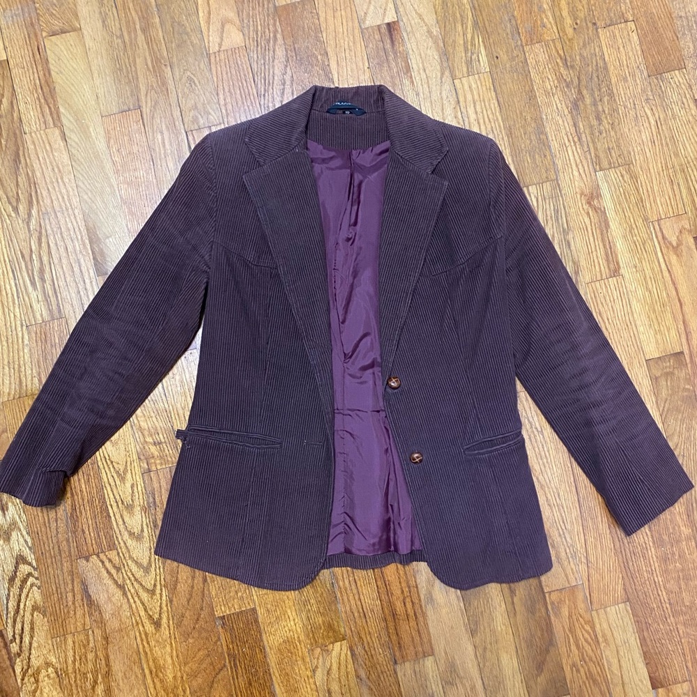 Vintage Purple and Brown Corduroy Blazer